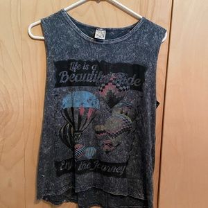 Stone washed tank top